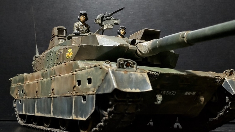 61式戦車、10式戦車(タミヤ1/35)、M4シャーマン (ハセガワドラゴン1/35 