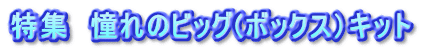 特集　憧れのビッグ(ボックス）キット